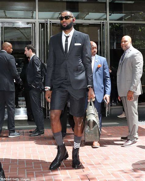 versace shorts lebron james|LeBron James brings back the tie and shorts look again .